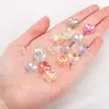 Cuentas espaciadoras de flor cósmica color AB acrílicas transparentes para horquilla de pelo DIY accesorios para el cabello cuentas joyería hecha a mano accesorios de cuentas espaciadoras