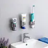 Suporte de Escova de Dentes de Aço Inoxidável Suporte de Pasta de Dentes Suporte de Armazenamento para Escova de Dentes Elétrica de Banheiro