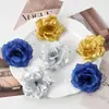 Cabezas de Flores de Rosa Artificiales, Rosas Falsas de Cinco Pétalos, Decoraciones de Pared con Flores de Seda, Accesorios de Decoración de Cabezas de Flor para DIY de Cajas de Regalo, Pinzas para el Cabello