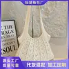 Bolso Tote de Punto Hueco de Gran Capacidad Estilo Nuevo, Bolso de Playa Casual de Moda y con Estilo, Bolso de Hombro Artístico Estilo Bosque