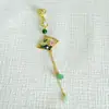 Pingente de Leque Dobrável de Lótus, Broche de Lapela Prensado, Fivela Anti-Exposição, Pingente Antigo de Alto Padrão, Pingente de Borla, Acessórios de Joias