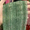 Contas Facetadas de Ágata Verde Naturais Transparentes Contas Facetadas Semi-Acabadas Pulseira DIY Colar Clavícula Joias para Cabeça Atacado