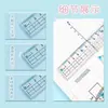 Regla anti-miopía papelería juego de estudiante escuadra regla transparente dibujo juego de cuatro piezas regla triangular regla de 20 cm transportador