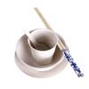 Set de Vajilla Desechable de Cáscara de Arroz: Tazón, Palillos, Cuchara, Taza, Juego de Cuatro Piezas para Reuniones, Uso en Casa, Picnic al Aire Libre, Platos Ecológicos
