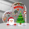 Novo Presente Acrílico Transparente em Forma de Coração da Amazon para Meninas Enfeites de Decoração de Casa de Natal