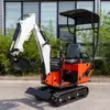 Mini Escavadeira 1 Tonelada 2 Toneladas 3 Toneladas Pequena Escavadeira Agrícola Pomar Estufa Máquina de Escavação de Valas Tipo Esteira Micro Escavadeira