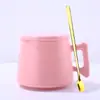 Caneca Cerâmica Personalizada com Tampa e Colher, Logo da Empresa, Design Criativo, Copo de Água de Nicho, Presente Personalizado