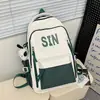 Mochila Simples de Grande Capacidade Estilo Novo 2024 para Alunos do Ensino Fundamental e Médio Design de Mochila para Alunos Masculinos e Femininos