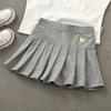 Falda plisada de verano para niñas, pantalones cortos con seguridad, falda versátil anti-transparencias de media longitud, verano, niños grandes a la moda