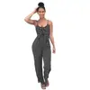 Amazon deseo Verano Europeo y Americano Europeo y Americano talla extra Mujer Comercio Exterior Sexy Club Nocturno Rayas Correa Pierna Ancha Pantalones