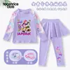 Conjunto de Bikini Kpop Demon Hunter para Niñas: Traje de Baño de Manga Larga y Pantalón Largo con Protección Solar para Niñas, Atuendo para Aguas Termales y Playa