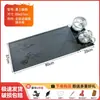 Bandeja de té de piedra negra sintética para uso doméstico, integrada con tetera, juego de oficina totalmente automático, bandeja de té de piedra integrada