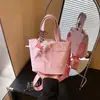 Bolso Cubo de Color Sólido Casual Transfronterizo 2025 Nueva Textura Bolso de Mano Versátil Bolso de Hombro de Nicho Bolso para Mujer