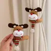 Suministros de decoración navideña, hebillas decorativas para cortinas, Santa Claus de dibujos animados, muñeco de nieve, renos, arreglos decorativos, regalos de Navidad