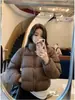 Chamarra Acolchada Kendall Corta de Plumas de Pato Blanco 95 para Mujer Estilo Nuevo 2026 Petite Gruesa Holgada Chaqueta Acolchada Cuello Alto Ropa de Abrigo