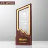 Trofeo de Mármol de Cristal de Gama Alta Creativo de Nuevo Estilo Grabado Gratuito Conmemorativo de Reunión Anual Medalla de Premio de Competición Honorífica