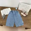Roupas de Bebê Outono Listras Bordado de Cachorrinho Manga Longa Camiseta Top Criança Pequena Estilo Coreano Solta Versátil Camisa Base