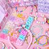 Juguetes Educativos DIY de Cuentas Hechas a Mano para Niñas, Materiales de Cuentas, Accesorios para Joyería, Cuentas Sueltas, Collares, Pulseras, Enhebrado