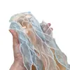 Fita de Lã Cauda de Peixe com Borda de Pérola Fita de Lã Pérola Sereia Acessórios de Cabelo DIY Laço Flor Decoração de Bolo Fita