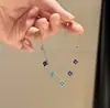 Pulseira de Trevo de Quatro Folhas Azul Dopamina para Mulheres Doce Fofa Fresca Sensação de Alto Padrão Design de Nicho Temperamento Luxo Leve Novo