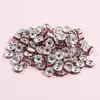 50 Piezas Pulseras Tobilleras de Hilo con Cuentas de Diamantes Circulares de Colores Cuentas Espaciadoras Círculos Redondos de Pedrería Accesorios de Joyería DIY