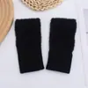 Guantes Cálidos de Felpa de Medio Dedo para Mujer Protección de Muñeca de Punto de Invierno Dedos al Descubierto Combinación Perfecta Pantalla Táctil Oficina Estudiante Escritura