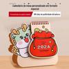 2025 Novo Design de Calendário de Mesa Vazado para Novos Negócios Personalizado Criativo Pequeno Calendário Fresco Impressão Calendário de Mesa Personalizado em Formato Especial