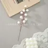 Accesorios de rama de flor y fruta artificial de Navidad, decoraciones navideñas, bayas rojas, acebo, accesorios de fruta de la fortuna, fabricante de origen transfronterizo