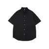 Camisa de manga corta de color liso en stock para hombre, camisa casual de verano de colores candy con cuello camisero para hombres y mujeres, adecuada para compra al por mayor de empresas y ropa de trabajo.