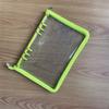 Funda blanda de PVC con polvo de purpurina, cierre de cremallera, agenda de mano A5, cuadrícula de cuatro, álbum de fotos para seguir estrellas, libro de tarjetas de 6 agujeros brillante, libro de almacenamiento de joyas