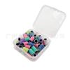 50/100 por caixa de conjunto de anel de areia colorida para arte em unhas, conjunto de anel de areia para superfície de unha esculpida, removedor de esmalte, cola para polimento de superfície de unha