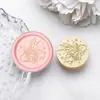 Sello de cera transfronterizo con cabeza de cobre con patrones de luna, rosa y mariposa, cabeza de sello universal, accesorio de decoración para invitaciones de boda