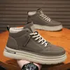 Otoño 2025 Nuevas Botas de Trabajo para Hombre Zapatos de Trabajo Retro Botas Martin Zapatillas Deportivas Casuales de Suela Gruesa