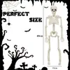 Nuevo Esqueleto de Halloween de 40 cm, Colgable y Oscilante, Decoración de Ambiente para Bares y Salas de Escape, Accesorio de Cuerpo Humano Simulado