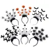 Diadema de Halloween tocado infantil diadema de araña murciélago decoración de barra diadema de calabaza suministros para ambiente festivo