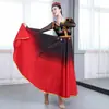 Novo Traje de Dança de Xinjiang Roupa de Performance para Mulheres Adultas Estilo Étnico Uigur Roupa de Performance Moderna Saia Longa Feminina
