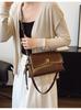 Bolso Retro de Cuero Encerado de Alta Gama Transfronterizo para Mujer 2026 Nuevo Estilo Simple de Moda Versátil Bolso Cuadrado Pequeño de Hombro Cruzado