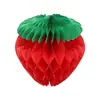 Decoração de Bola de Favo de Mel de Morango Fruta Papel Favo de Mel Pingente Arranjo de Atmosfera de Festa de Aniversário Pingente de Decoração de Favo de Mel