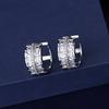 Pendientes de estilo coreano elegantes con microincrustaciones de diamantes y hebilla Tremella, pendientes europeos y americanos para mujer, pendientes distintivos para mujer.
