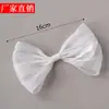 Decoración de Pastel de Cumpleaños con Moño de Malla, Tarjeta Insertable de Decoración para Hornear con Moño Blanco