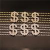 Explosiones transfronterizas estilo moda cadena de cuello dólar personalidad USD USD USD gargantilla de diamantes de imitación multicapa hip-hop collar de diamantes flash