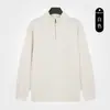 Suéter de Punto para Hombre Otoño e Invierno con Cuello Medio Cremallera Estilo Old Money Suéter de Lujo Ligero Sensación de Alta Gama Color Sólido Negocio Top de Manga Larga