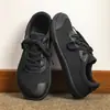 Zapatos de punta ancha para hombre sin cordones transfronterizos, talla grande 48, zapatos de verano transpirables para hombre, talla 47 para pies anchos y pies grandes, zapatillas deportivas casuales para mujer, negro