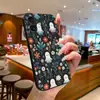 Funda suave de TPU translúcido con diseño floral artístico de fantasma para iPhone 16/17 Pro Max Funda de teléfono de Halloween