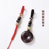 Llavero de Nudo Plano Nudo de Cuerda DIY Cuentas de Arena Bodhi Colgante para Llavero de Coche Cuerda Semi-acabada Tejida a Mano