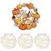Amazon Decoración Hogareña de Otoño y Acción de Gracias Guirnalda de Bienvenida con Hoja de Arce y Calabaza de Otoño Letrero de Madera Decoración Creativa