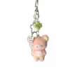 Colgante Flocado Lindo Dibujo Animado Oso Fácil DIY Colgante de Resina Llavero Cadena de Teléfono Móvil Accesorios para Mochila Colgante