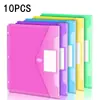 Producto transfronterizo: Bolsa para archivos tamaño A4 con cinta mágica y etiqueta, carpeta de documentos impermeable de plástico PP para comercio exterior, colorida
