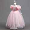 Vestido Infantil Vestido de Princesa Frozen 2 Niñas Elsa Vestido de Lentejuelas Copo de Nieve Frozen Vestido Abullonado