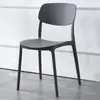 Silla de comedor de plástico de estilo nórdico, sencilla, para el hogar, para adultos, con respaldo, moderna, para escritorio, para tienda de té con leche, silla de ocio, silla de maquillaje.